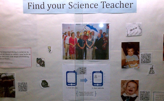 Scan and find your science teacher